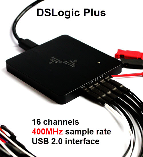 USB 2.0 Interface 16 Channels 256Mbits Memory DreamSourceLab DSLogic Plus USB-Based Logic Analyzer with 400MHz Sampling Rate